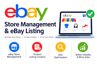 manage SEO optimized ebay listings and ebay account