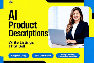 write ai powered product descriptions for ecommerce listings