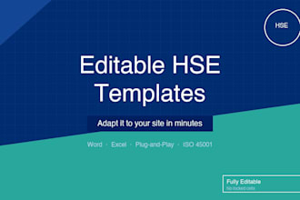 create editable safety manual, sop, and risk register templates