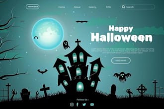 design wix halloween event website party event booking website