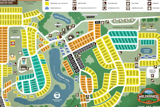 design custom campground map, rv park map and site plan
