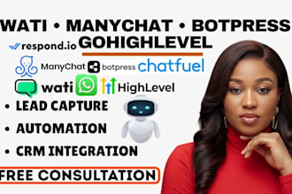 build whatsapp ai chatbot wati respond io manychat chatfuel botpress gohighlevel