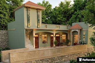 create 3d house model and exterior design in sketchup