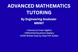 be your expert tutor for advanced calculus and algebra