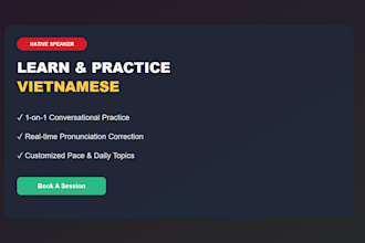 be your conversational vietnamese tutor and speaking partner