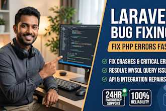 fix PHP runtime errors, laravel bugs, and mysql query issues