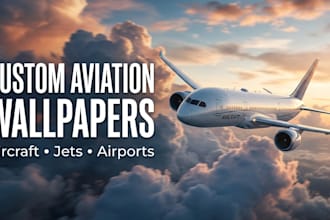 create custom aircraft and aviation wallpapers for you