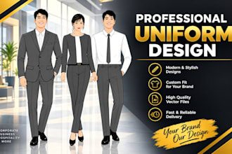 create professional custom uniform and workwear designs