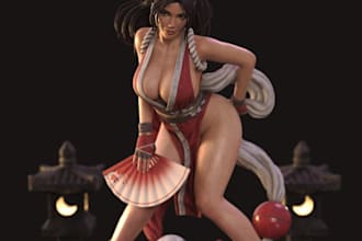 3d female nsfw character erotic figures sex toys model stylized anime sculpture