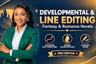 be your developmental editor and line editor for your fantasy or romance novel