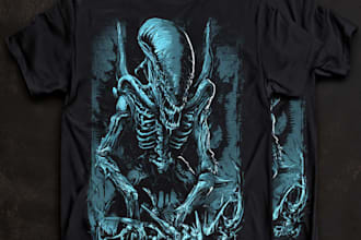 create alien t shirt design horror t shirt design fantasy