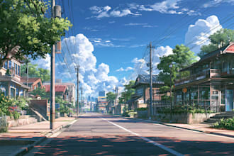 do anime background and environment art