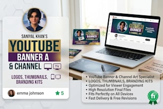 do design professional youtube banner, logo, and channel art