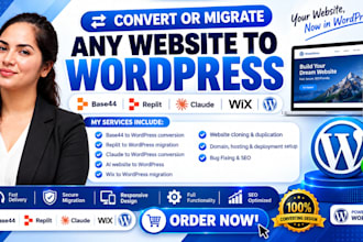 clone migrate lovable to wordpress base44 to wordpress claude to wix replit ai