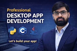 develop desktop applications with python, c, and java