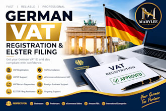 handle german vat registration, vat id and elster filing
