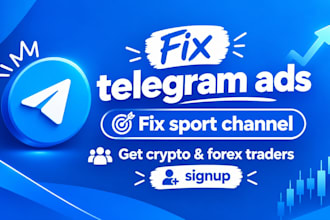 fix telegram ads, fix sport channel, forex promotion to 80k telegram subscribers
