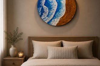 create a handmade textured wall art or decor piece