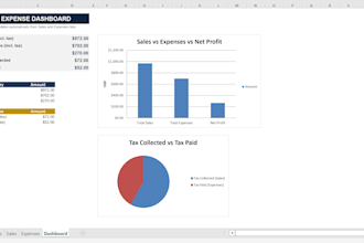 build a sales and expense tracker with automatic tax calculation