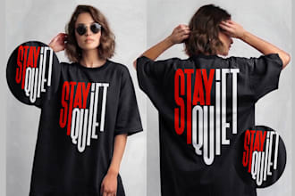 premium streetwear typography t shirt design for pod business