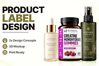 product label design and product packaging label design