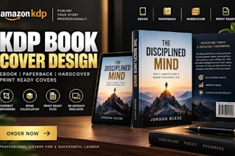 design KDP book cover for ebook paperback hardcover amazon KDP print ready cover