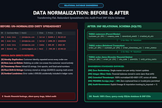 normalize your data into an audit ready 3nf sqlite database