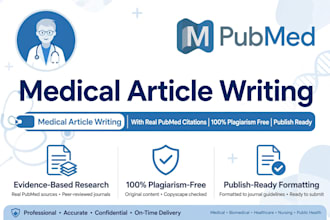 do medical writing with pubmed citations and medical data entry work