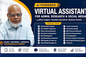 be your ai powered virtual assistant for admin and research