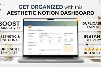 notion dashboard template for productivity