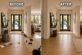 cleanup rooms for real estate photos