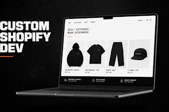 develop custom shopify store for clothing streetwear brands