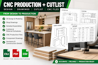 create cabinet vision shop drawings, cut lists and cnc files