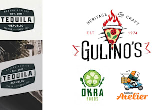 design restaurant, pizza, bbq, food logo, and food truck design