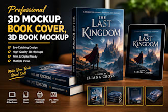 do 3d mockup, book cover, 3d book mockup