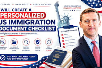 create a personalized US immigration document checklist