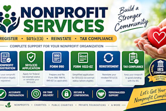 do nonprofit registration, reinstate 501c3, 1023ez, 990 forms, tax exempt