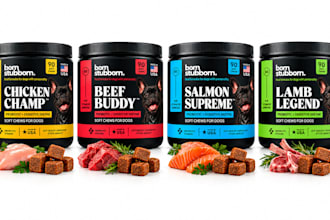 design german pet product label, dog supplement label, pet food label, packaging