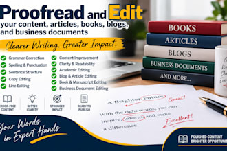 proofread and edit your content articles books blogs grammar correction