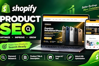 do shopify product SEO to boost organic traffic, sales and rankings