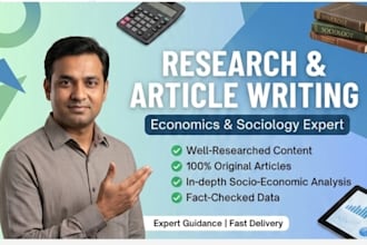 write researched articles on economics and social sciences