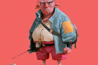 draw funny cartoon character, caricature, logo, portrait