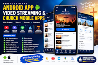 build android app video streaming church mobile apps