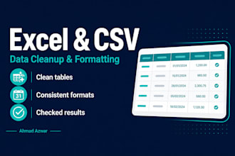 clean and format your excel or CSV data