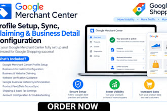 setup google merchant center profile sync claiming business detail configuration