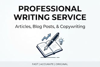 write professional articles,blog posts as well copy writing