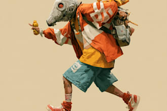 a cartoon character in a funny illustration