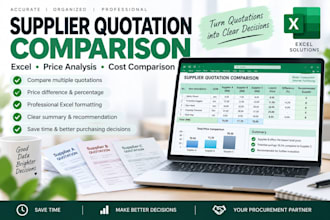 create a professional supplier quotation comparison in excel