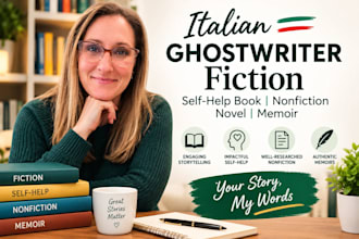 italian ghostwriter fiction self help book scrittura nonfiction novel or memoir