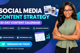 create a social media strategy and content calendar